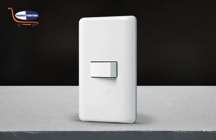 Interruptor simple de color blanco