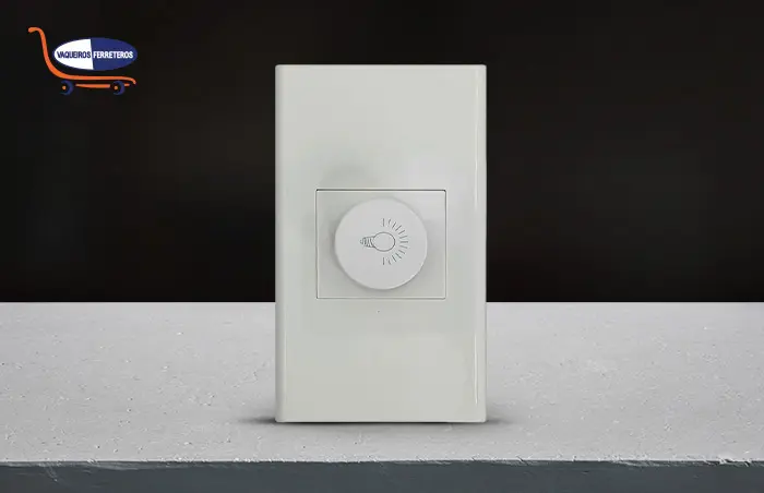Interruptor dimmer de color blanco