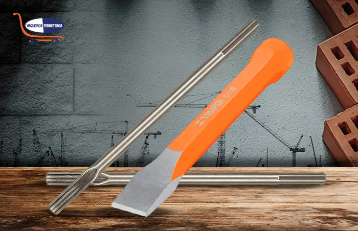 Un par de cinceles para construcción