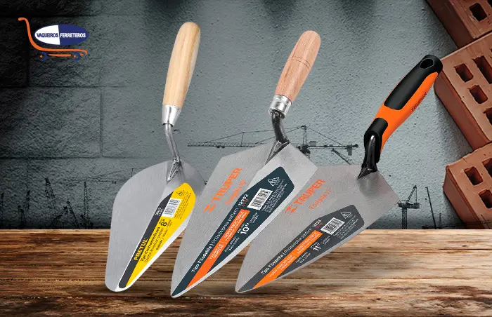 Cucharas de albañil marcas Truper y Pretul